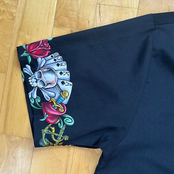 Nikki Sixx Dragonfly Poker Skull Shirt Size Large - Picture 7 of 8